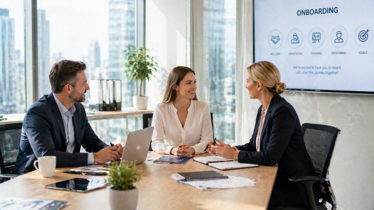 Psychologia adaptacji w onboardingu. Spotkanie nowego pracownika z menedżerem i HR business partnerem
